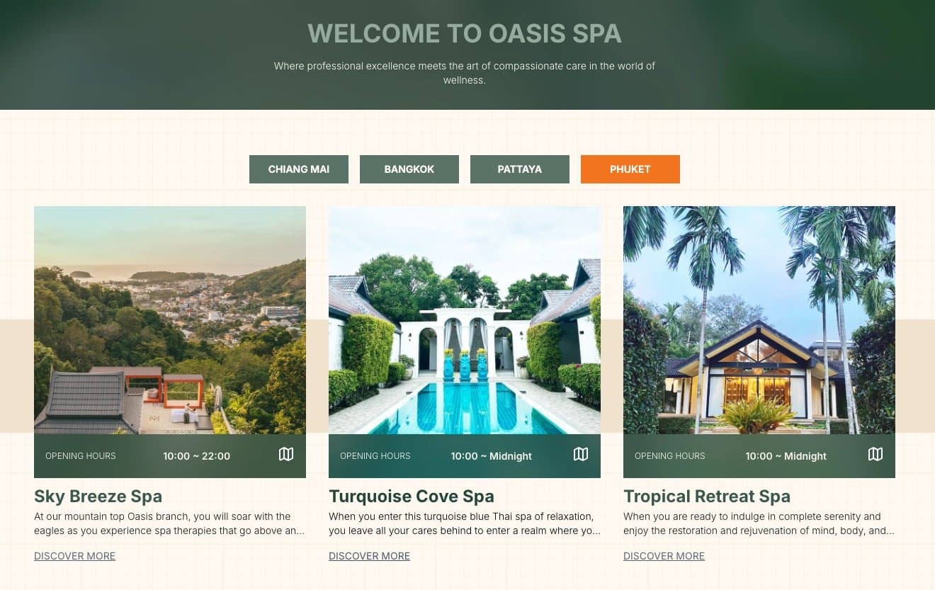 Oasis Spa — мультиязычный сайт с блогом, топ в Google