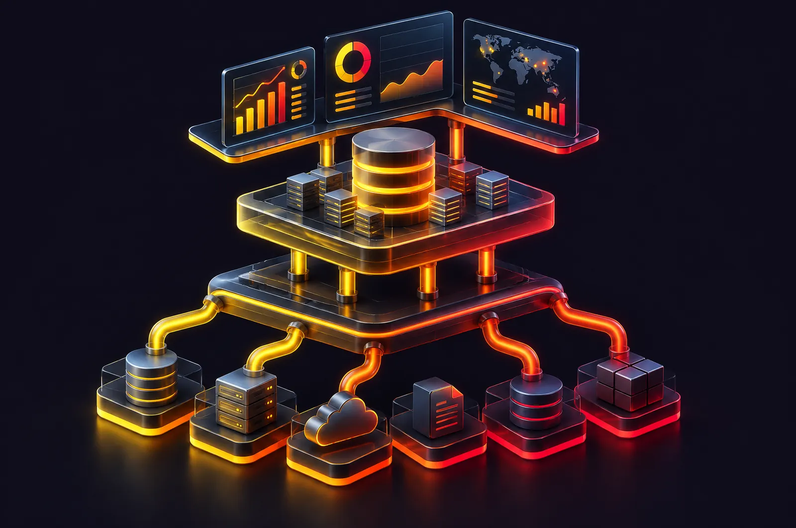Data-driven подход: слои архитектуры от источников через интеграции и хранилище к дашбордам